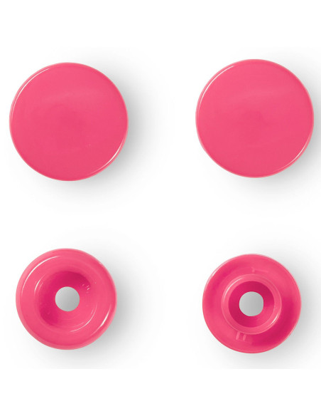 Set van 30 Color Snaps drukknopen 12,4 mm - Framboos fuchsia