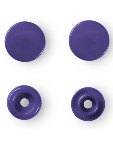 Set van 30 Color Snaps drukknopen 12,4 mm - Donkerpaars