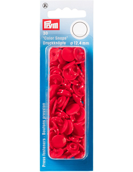 Set van 30 Color Snaps drukknopen 12,4 mm - Rood
