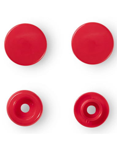 Set van 30 Color Snaps drukknopen 12,4 mm - Rood