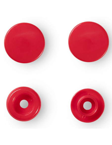 Set van 30 Color Snaps drukknopen 12,4 mm - Rood