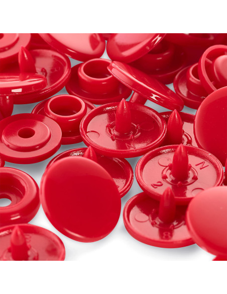 Set van 30 Color Snaps drukknopen 12,4 mm - Rood