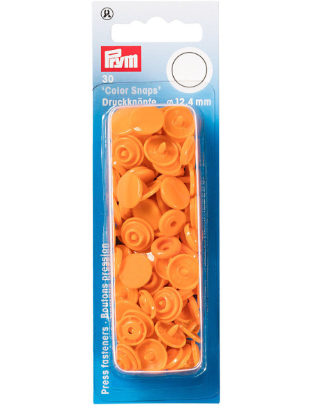 Set van 30 Color Snaps drukknopen 12,4 mm - Oranje