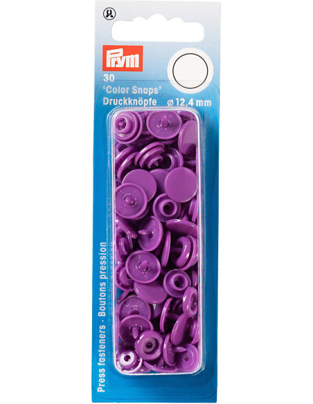 Set van 30 Color Snaps drukknopen 12,4 mm - Amethistpaars