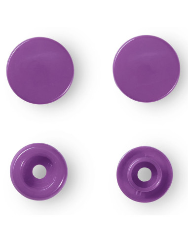 Set van 30 Color Snaps drukknopen 12,4 mm - Amethistpaars