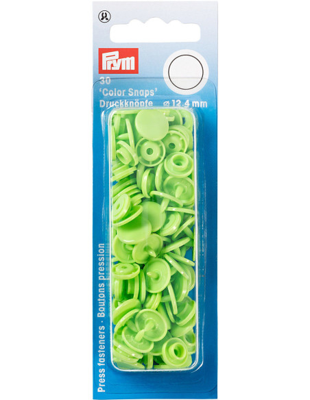 Set van 30 drukknoopjes Color Snaps 12,4 mm - Appelgroen