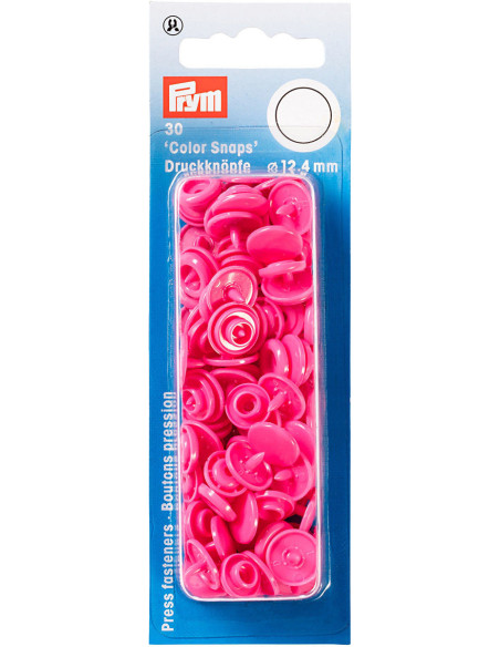 Set van 30 drukknoopjes Color Snaps 12,4 mm - Fuchsia