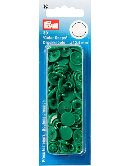 Set van 30 Color Snaps drukknopen 12,4 mm - Grasgroen