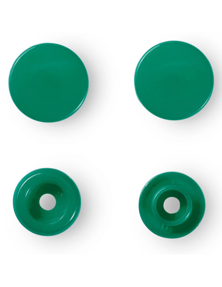 Set van 30 Color Snaps drukknopen 12,4 mm - Grasgroen