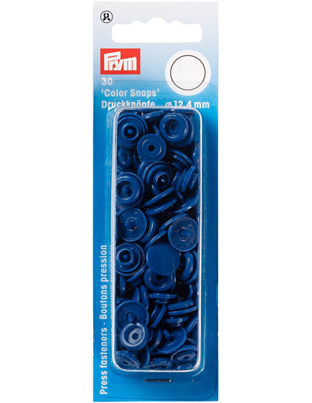 Set van 30 Color Snaps drukknopen 12,4 mm - Donkerblauw