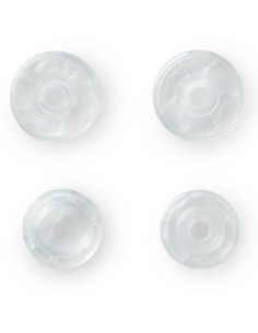 Set van 30 drukknoopjes Color Snaps 12,4 mm - Mat transparant 2