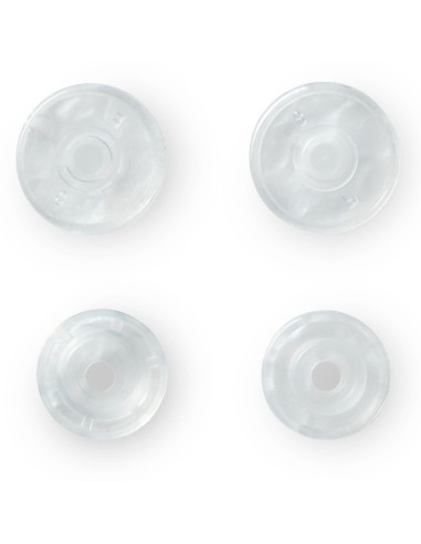 Set van 30 drukknoopjes Color Snaps 12,4 mm - Mat transparant