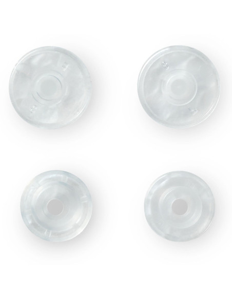 Set van 30 drukknoopjes Color Snaps 12,4 mm - Mat transparant