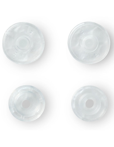 Set van 30 drukknoopjes Color Snaps 12,4 mm - Glanzend transparant