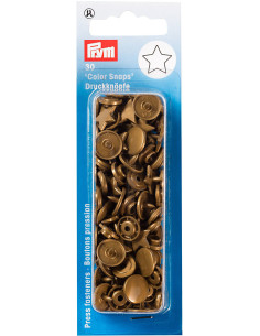 Set van 30 Color Snaps Drukknopen Sterren 12,4 mm - Goud