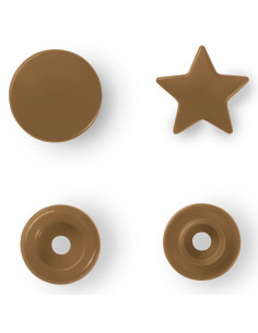 Set van 30 Color Snaps Drukknopen Sterren 12,4 mm - Goud 2