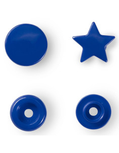 Set van 30 Color Snaps drukknoopjes Sterren 12,4 mm - Koningsblauw 2