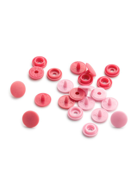 Set van 36 Color Snaps Mini drukknoopjes 9 mm - Roze Tinten