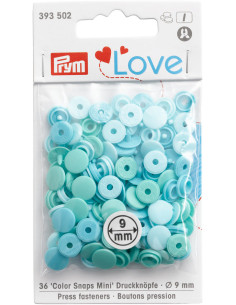 Set van 36 Color Snaps Mini drukknoopjes 9 mm - Groentinten