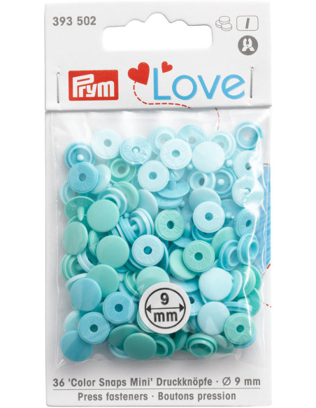 Set van 36 Color Snaps Mini drukknoopjes 9 mm - Groentinten