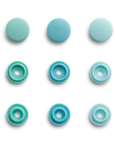 Set van 36 Color Snaps Mini drukknoopjes 9 mm - Groentinten