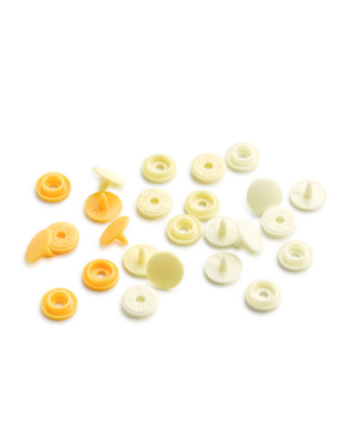 Set van 36 Color Snaps Mini drukknoopjes 9 mm - Gele tinten