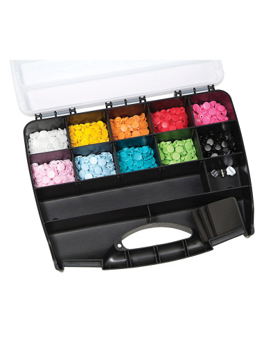 Doos met 300 Color Snaps drukknopen 12,4 mm