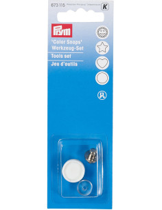 Gereedschapsset voor het plaatsen van Color Snaps drukknopen 12,4 mm
