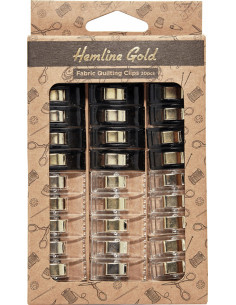 Set van 30 stoffen clips - Zwart en transparant