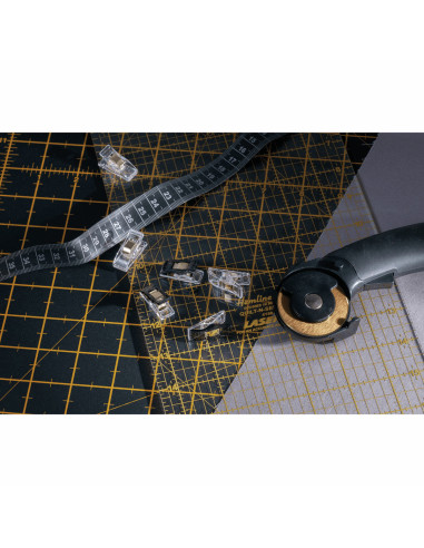 Set van 30 stoffen clips - Zwart en transparant
