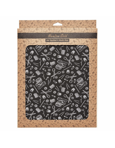 4-in-1 strijk- en snijmat black edition