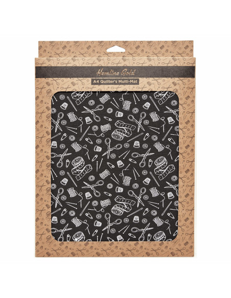 4-in-1 strijk- en snijmat black edition