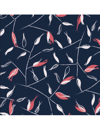 Viscose crêpe stof Avena Atlantisch blauw - Églantine & Zoé
