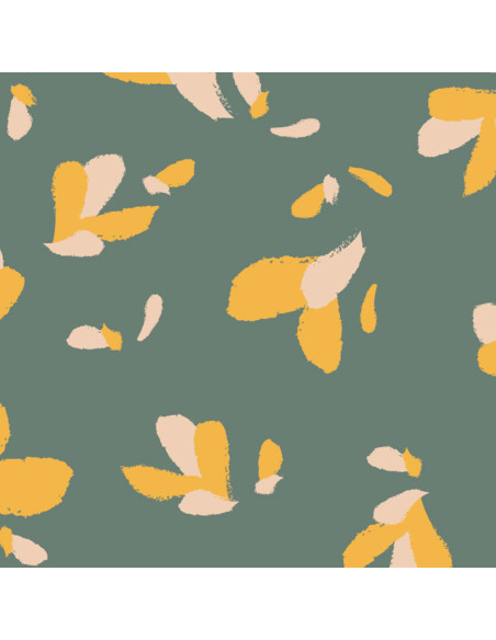 Viscose popeline stof Pétali saliegroen - Églantine & Zoé