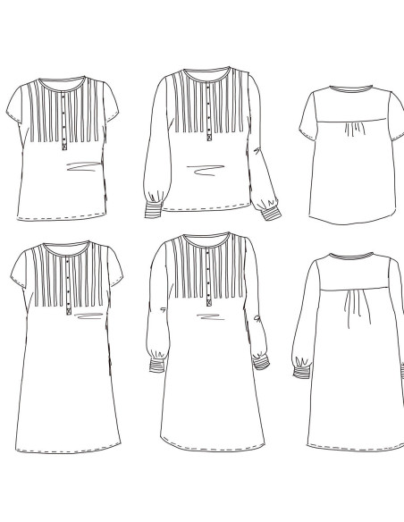 Jurkpatroon, blouse Atlas - Maison Fauve