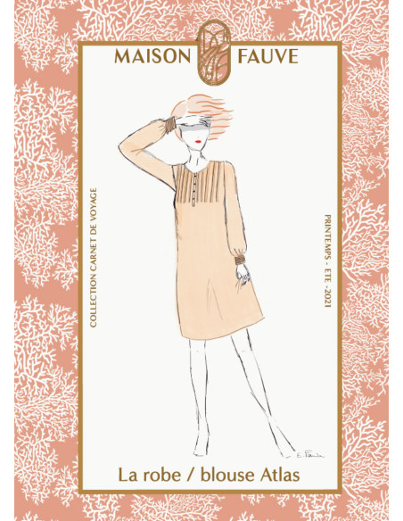 Jurkpatroon, blouse Atlas - Maison Fauve