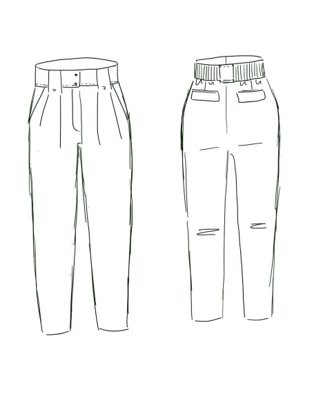 Pantalonpatroon Belem - Maison Fauve