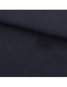 Effen sashiko katoenstof Olympus - Marineblauw