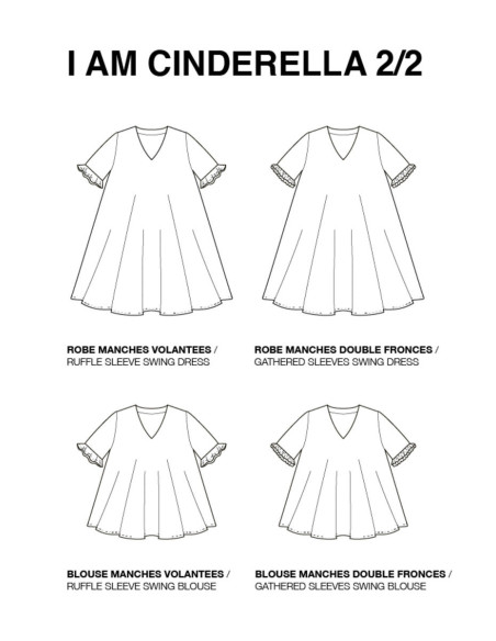 Hoog patroon, Cinderella-jurk - I am patterns