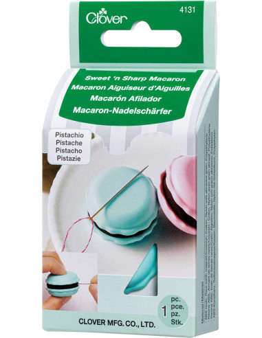 Macaron naaldslijper en naaldenhouder - Pistache
