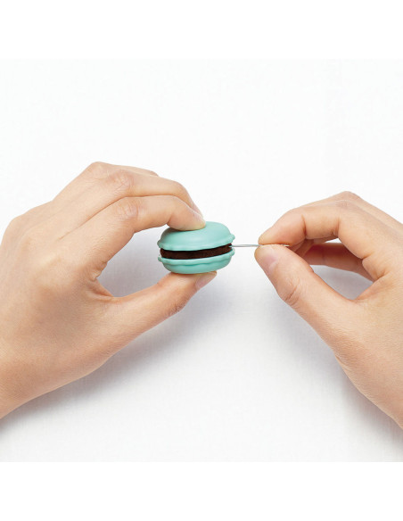 Macaron naaldslijper en naaldenhouder - Pistache