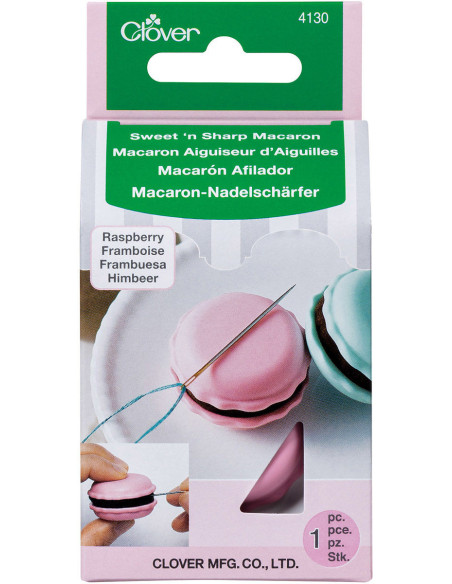 Macaron naaldenslijper en naaldenhouder - Framboos