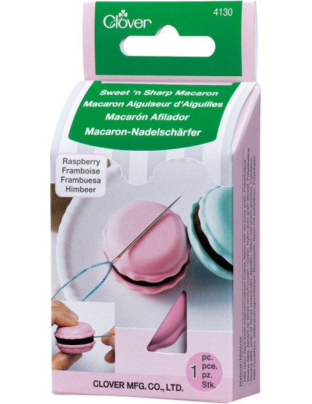 Macaron naaldenslijper en naaldenhouder - Framboos