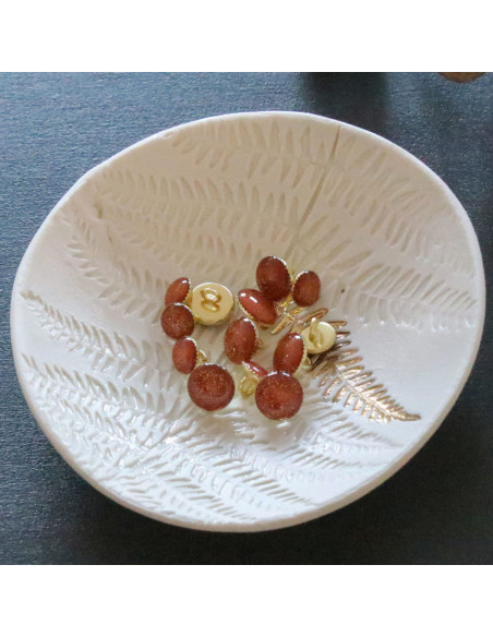 Gouden glinsterende enkellaarsje - Caramel