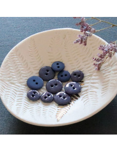 Glitterknoop 2 gaten - Marineblauw 2