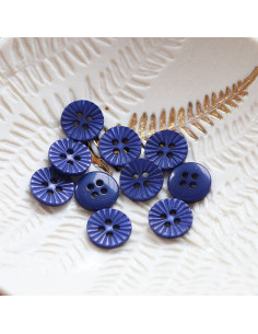 Madeliefjesknoop met 4 gaten - Marineblauw
