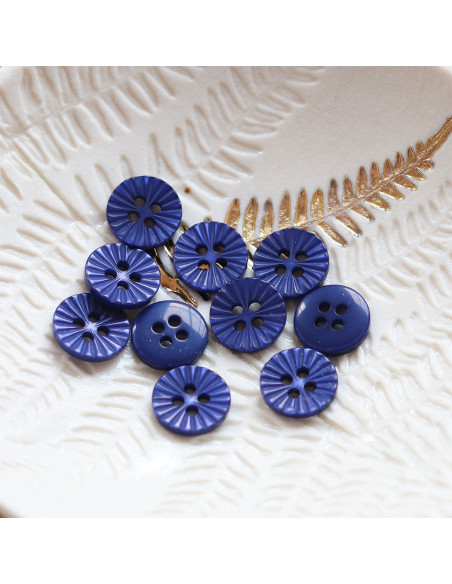 Madeliefjesknoop met 4 gaten - Marineblauw