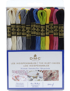 Set van 24 DMC borduurgarens - De onmisbare