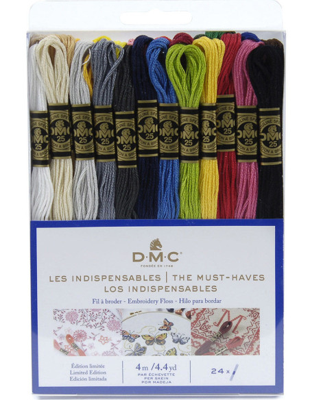 Set van 24 DMC borduurgarens - De onmisbare