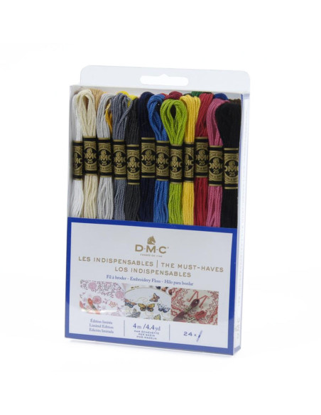 Set van 24 DMC borduurgarens - De onmisbare